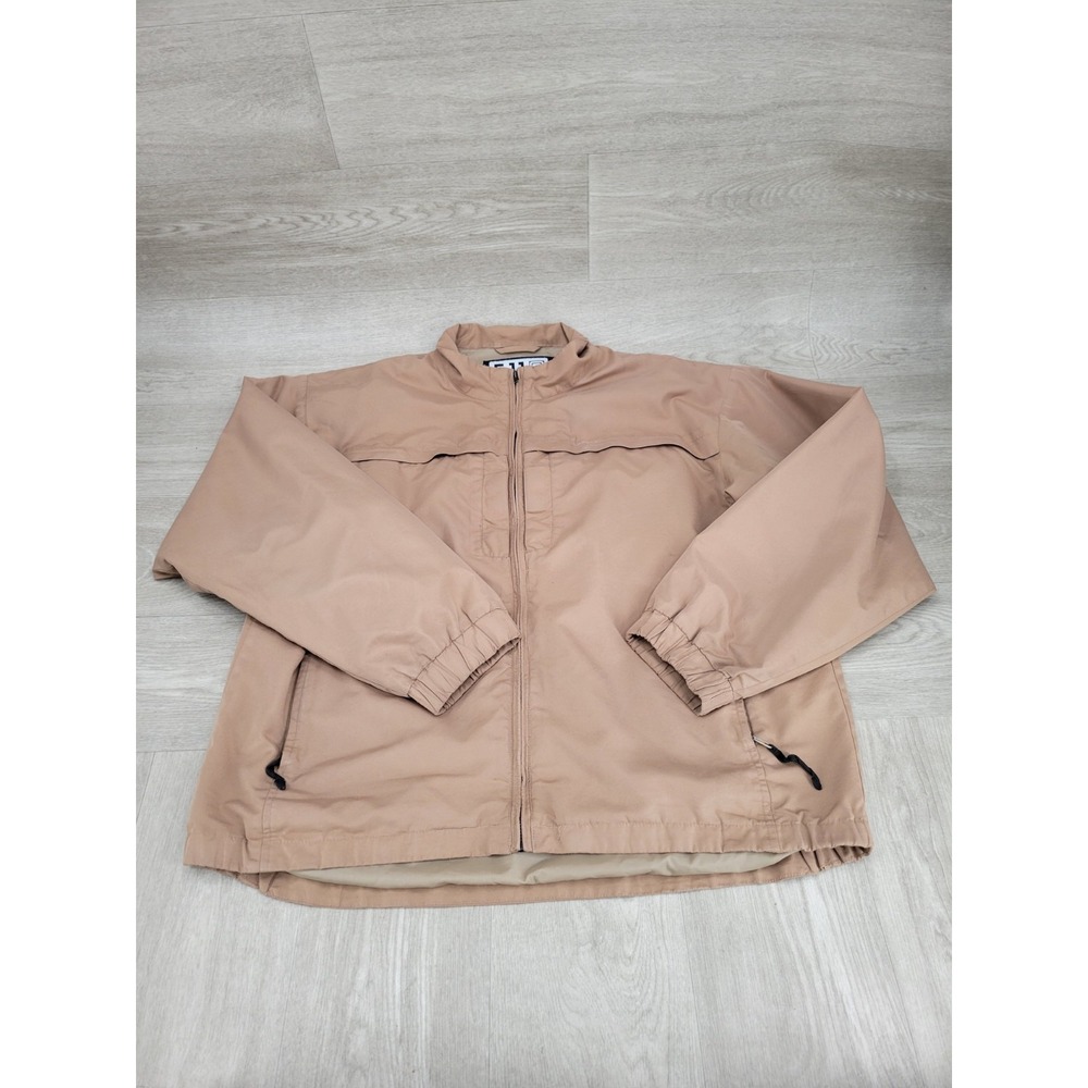 5.11‎ TACTICAL SERIES JACKET/WINDBREAKER Men's Large Khaki Multi Pocket